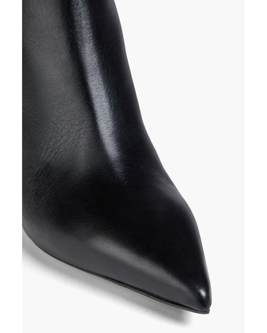 Alexandre Birman Black Brena Leather Knee Boots