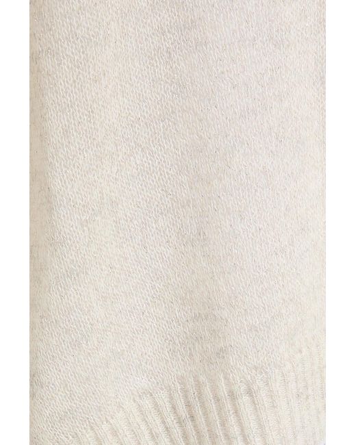 Brunello Cucinelli White Metallic Knitted Sweater