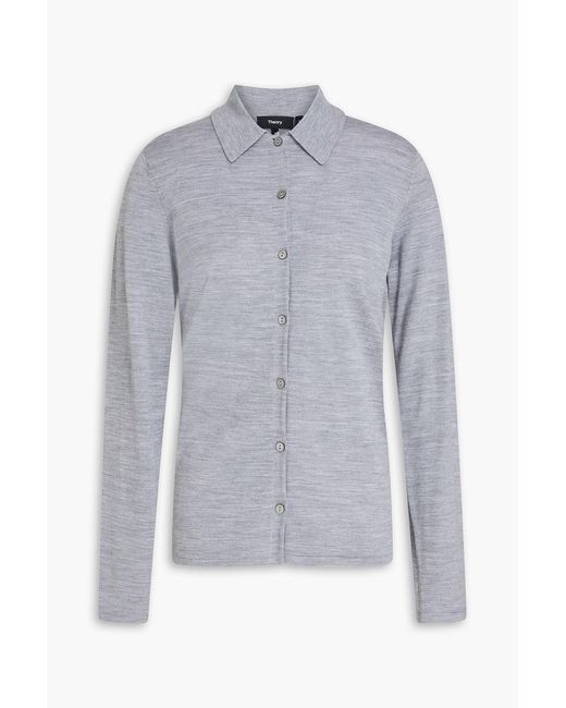 Theory Blue Wool Shirt