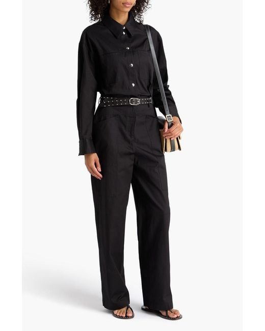 IRO Black Cotton-gabardine Jumpsuit