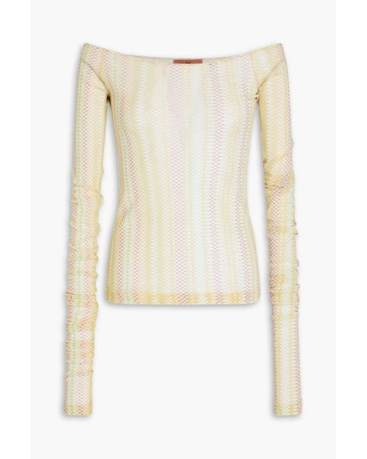 Missoni White Printed Mesh Top