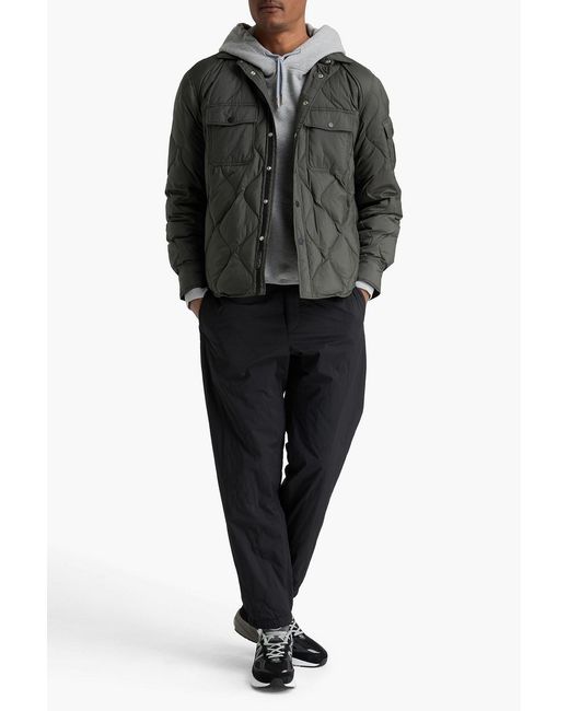 Rag & Bone Black Dane Quilted Shell Overshirt for men