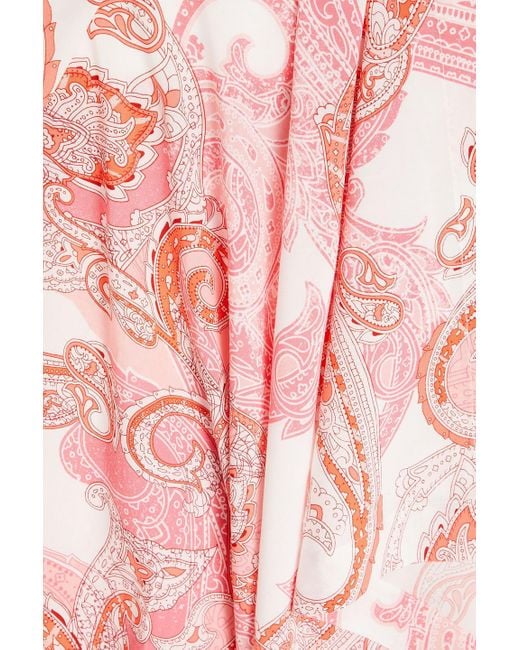 Melissa Odabash Pink Printed Mousseline Pareo