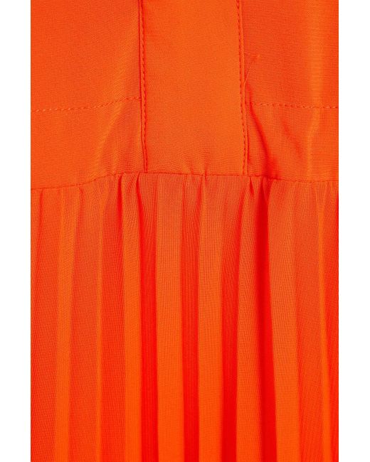 Day Birger et Mikkelsen Orange Leighton Pleated Satin-crepe Midi Dress