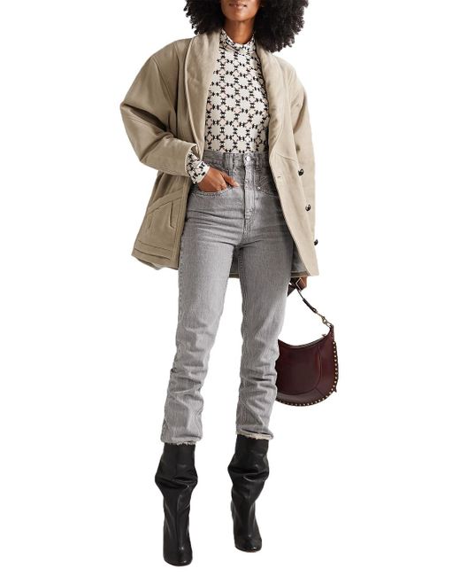 Isabel Marant Natural Doreal Oversized Brushed Cotton-twill Jacket