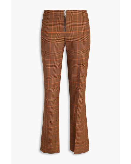 Stella McCartney Brown Houndstooth Wool Bootcut Pants