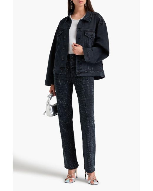 Jonathan Simkhai Blue Lambert Crystal-embellished Denim Jacket