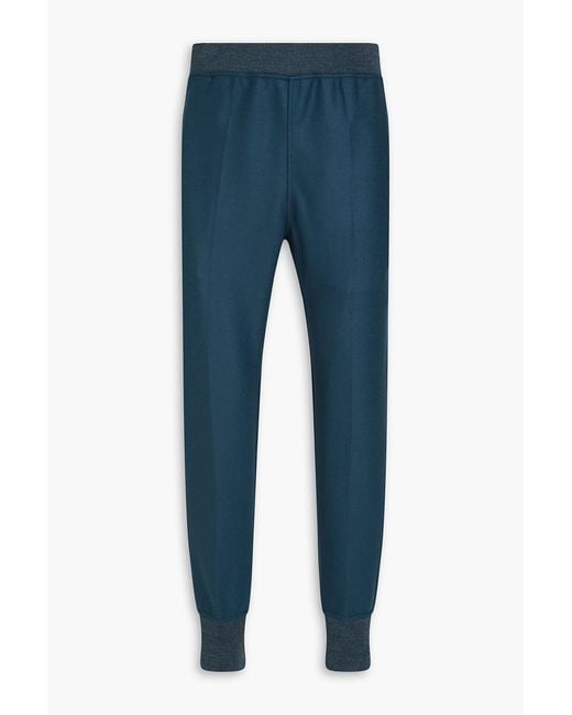 Jil Sander Blue Tapered Wool-Felt Pants for men