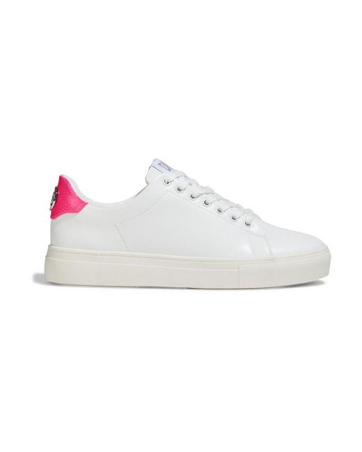 DKNY Chambers Leather Sneakers in Pink | Lyst