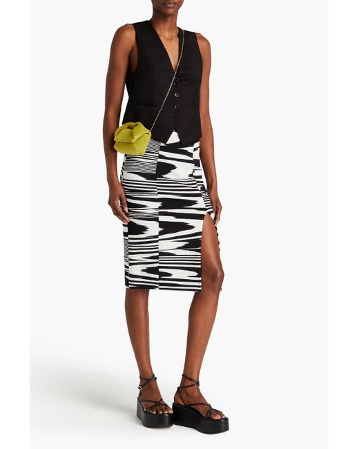 Missoni Black Space-dyed Stretch-knit Skirt