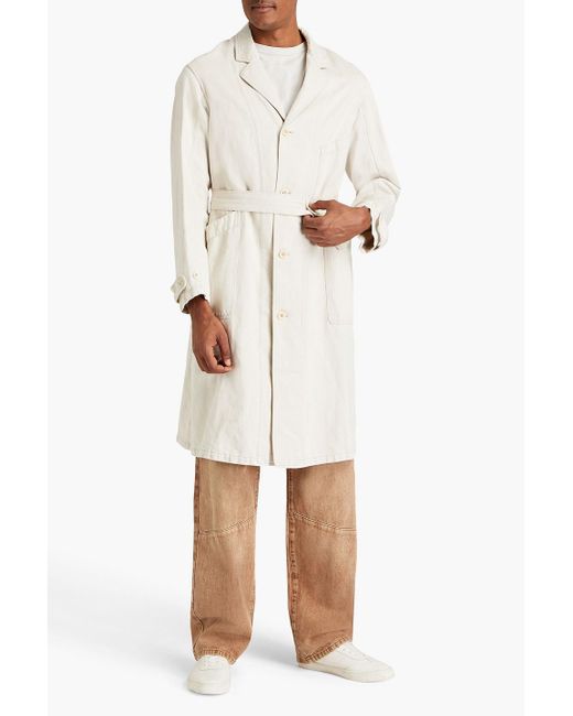 Maison Margiela Natural Cotton And Linen-blend Coat for men