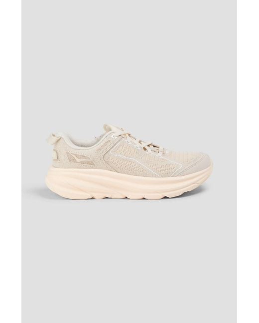Hoka One One White Clifton Canvas Sneakers