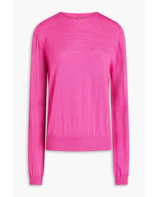 Rick Owens Pink Wool Sweater