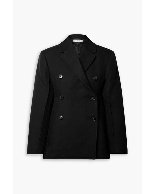 Co. Black Double-Breasted Tton-Twill Jacket