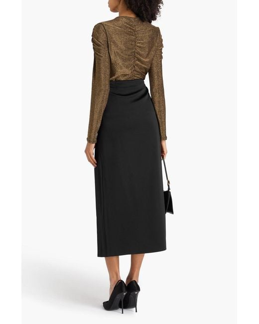 Veronica Beard Brown Neeta Ruched Jersey Top