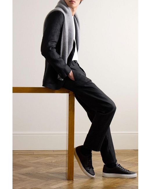 Mr P. Black Philip Linen-Twill Suit Pants for men