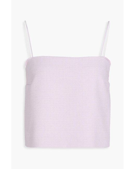 Claudie Pierlot Pink Oberteil aus bouclé-tweed mit hahnentrittmuster