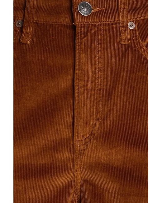 Rag & Bone Brown Logan Cotton-blend Corduroy Wide-leg Pants