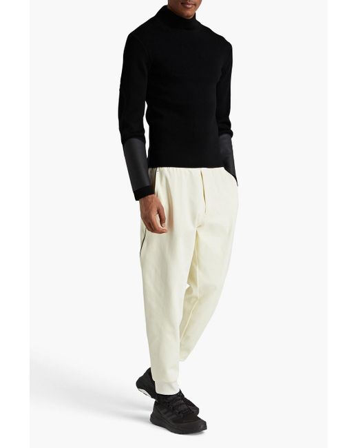 Y-3 White Printed Stretch-jersey Track Pants for men