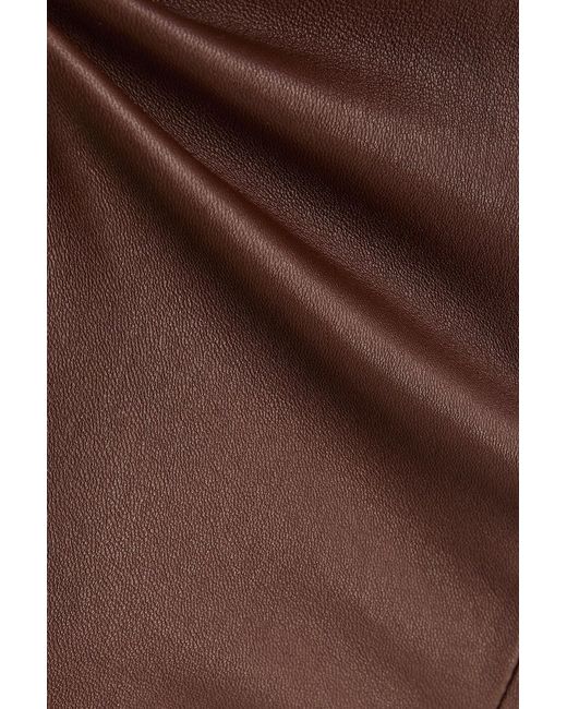 By Malene Birger Brown Stretch-leather Flared Pants