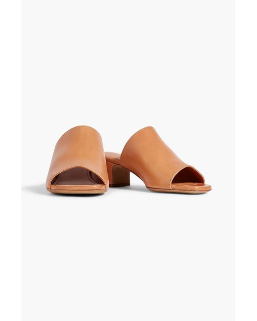 Mansur Gavriel Pink Leather Mules