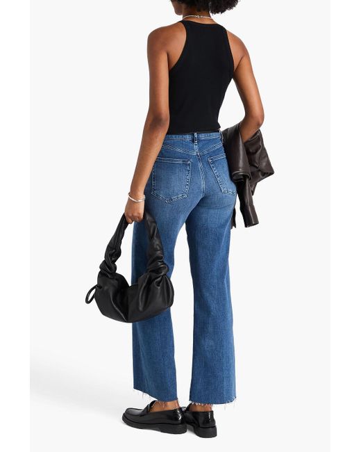 FRAME Blue Le Slim Palazzo High-Rise Wide-Leg Jeans