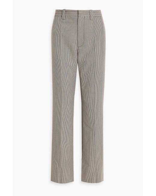 Marni Gray Houndstooth Wool-blend Straight-leg Pants