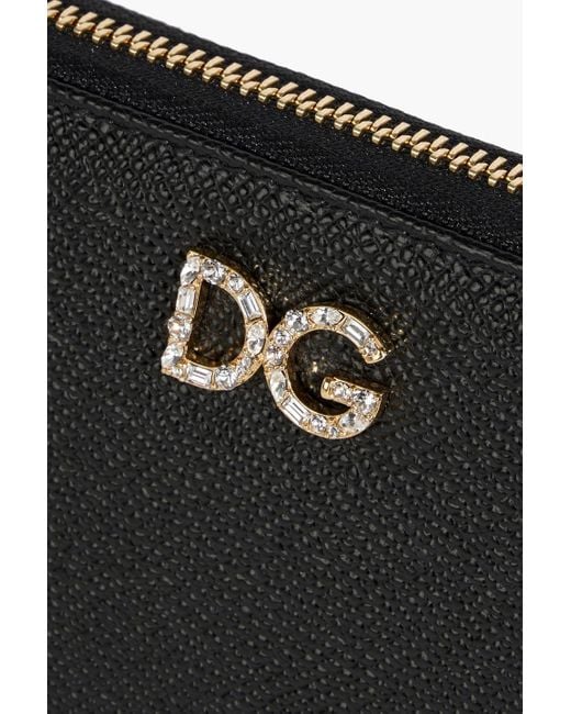 Dolce & Gabbana Black Pebbled-leather Continental Wallet