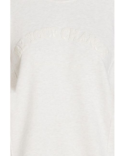 Brunello Cucinelli White Embellished French Cotton-terry Sweatshirt