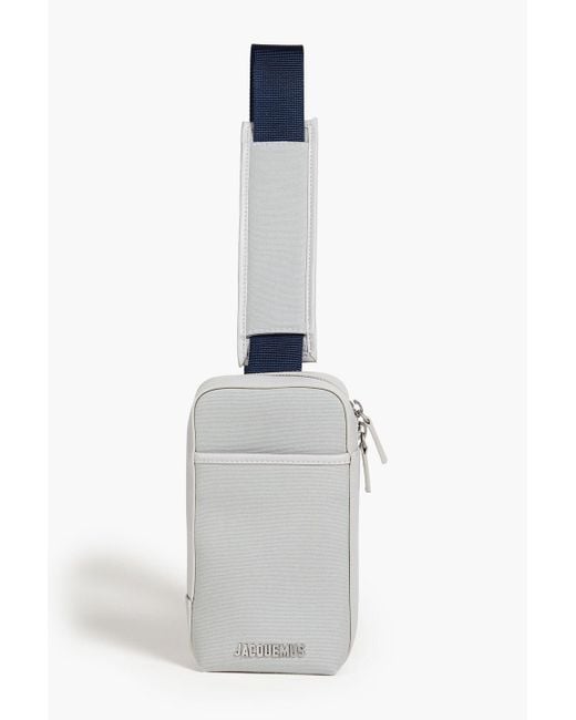 Jacquemus White Le Giardino Canvas And Leather Belt Bag for men