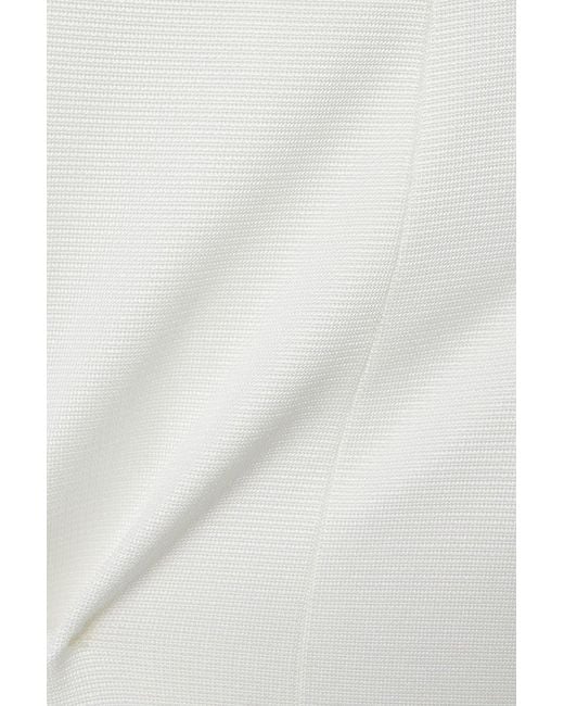 Galvan White Isola Bella Mesh-paneled Knitted Maxi Dress