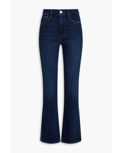 FRAME Blue Halbhohe bootcut-jeans