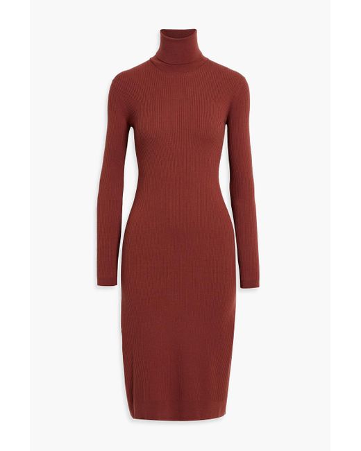 Knitted Jumper Esprit Jumper Dress Another Tomorrow Women's Red Ribbed Wool-blend Turtleneck Midi Dress Knitted Jumper Esprit Jumper Dress Another Tomorrow Women's Red Ribbed Wool-blend Turtleneck Midi Dress