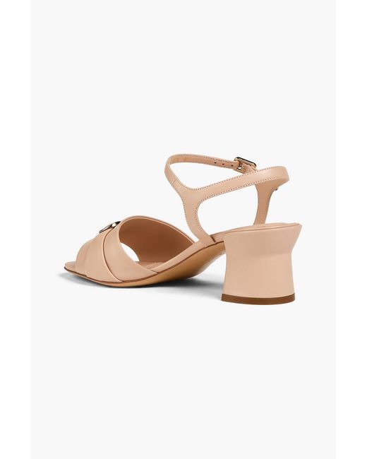 Ferragamo Pink Ondina 55 Leather Sandals