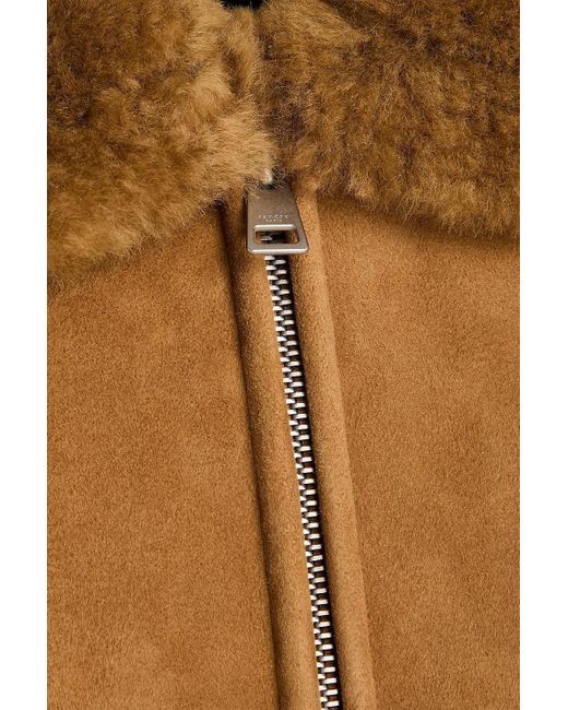 Sandro Brown Shearling Jacket for men