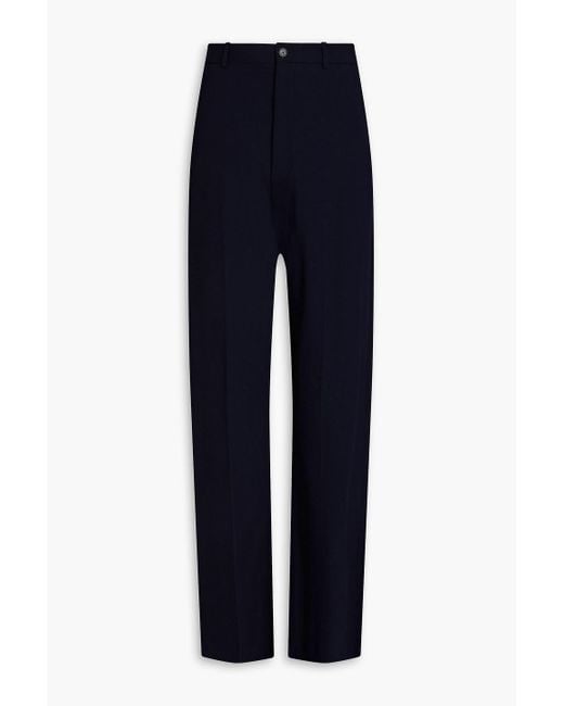Balenciaga Blue Stretch Wool-crepe Pants for men