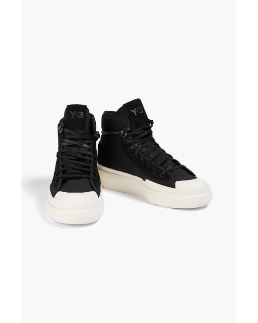 Y-3 Black Ajatu Court Canvas High-top Sneakers for men