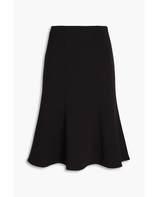 By Malene Birger Black Atlee Flared Crepe Skirt