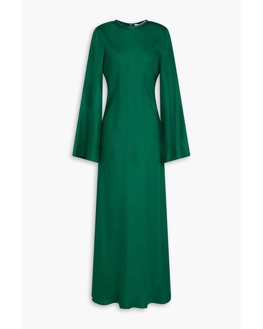 Rohe Green Silk-Twill Maxi Dress