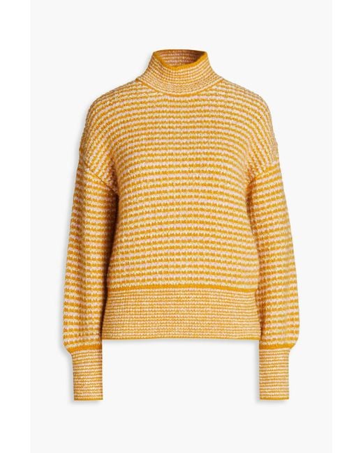 Tory Burch Wool-blend Turtleneck Sweater in Yellow | Lyst UK