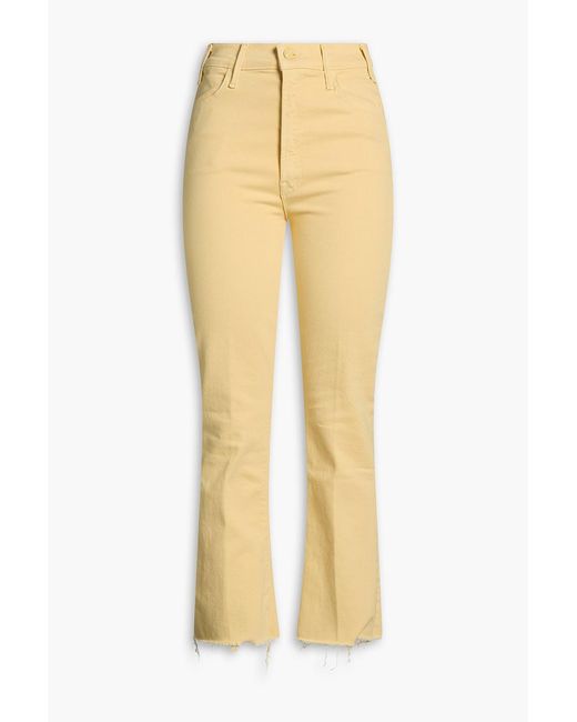 Mother Yellow The Hustler High-Rise Kick-Flare Jeans