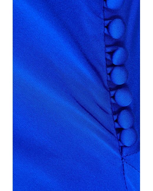 Nicholas Blue Elsie maxikleid aus satin und chiffon mit drapierung