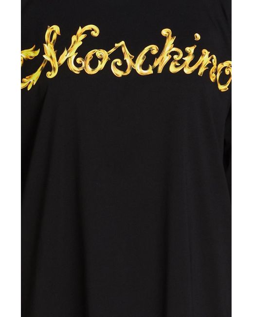 Moschino Black Logo-print Cotton-jersey T-shirt