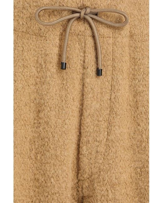 Dries Van Noten Shorts aus tweed aus einer jutemischung mit tunnelzug in Natural für Herren