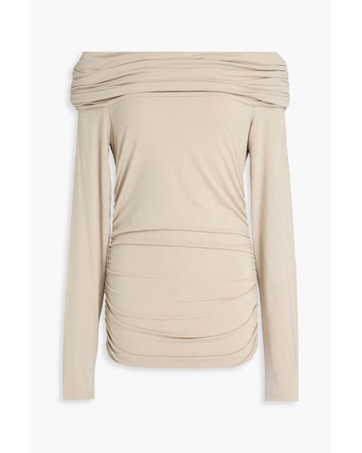 Rag & Bone Natural Luca Off-The-Shoulder Stretch-Modal Jersey Top