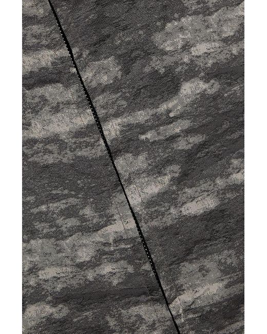 Emporio Armani Black Camouflage-print Satin-jacquard Bomber Jacket for men