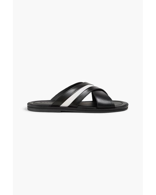 Bally Black Jaabir Two-Tone Leather Sandals for men