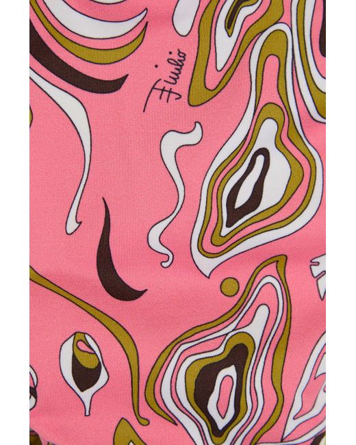 Emilio Pucci Pink Printed Low-rise Bikini Briefs