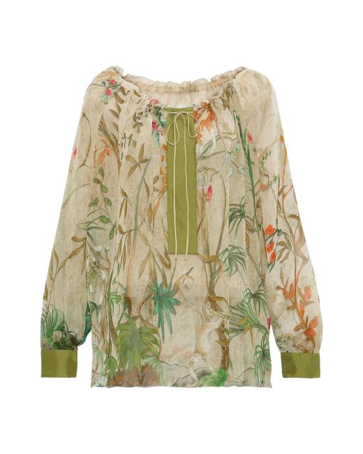 satin sage green top
