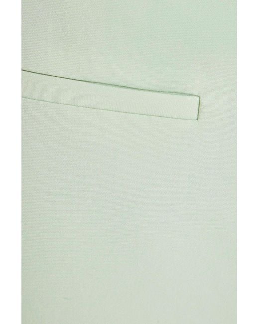 Veronica Beard Green Alida Skirt-Effect Crepe Shorts